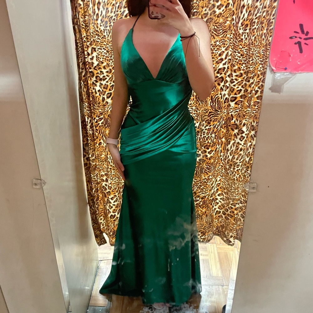 Emerald green dress